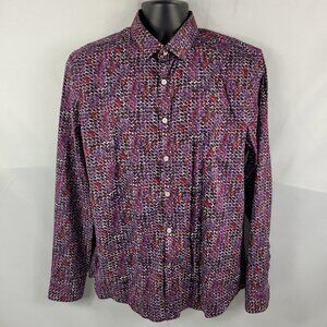 John Lennon Collection Retro Long Sleeve Button-Up Dress Shirt size Mens Large